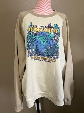 NET Parks Project Feel the Earth Day Sweatshirt - Cream & Tan